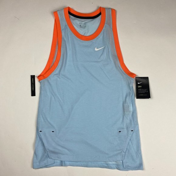 NEW Nike Basketball Jersey Tank Top Womens Medium Blue Orange 926311 - Picture 1 of 12